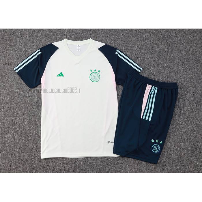 Tuta da Track del Ajax Manga Corta 2023-2024 Verde - Pantalon Corto